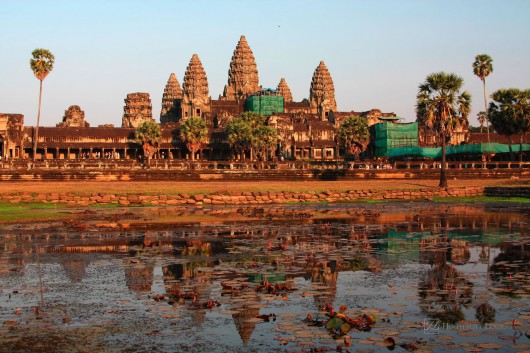 Angkor Wat - ancient Khmer temple in Cambodia. UNESCO world heritage site