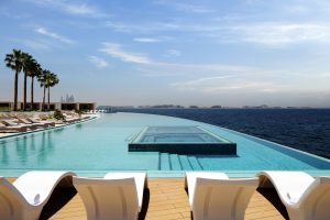 New terrace with infinity pool at Burj Al Arab Dubai