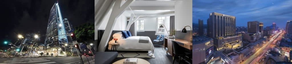 Kimpton Karma members will be automatically enrolled in IHG® Rewards Club in early 2018, unlocking benefits to earn and redeem at nearly 5,300 hotels around the world, including the new InterContinental Los Angeles Downtown, Kimpton De Witt in Amsterdam and HUALUXE Zhangjiakou in China. (Photos: InterContinental Hotels)