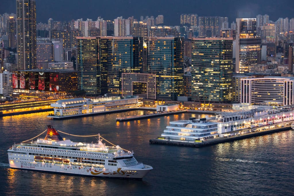 Ocean Terminal Deck at Victoria Harbour in Hong Kong